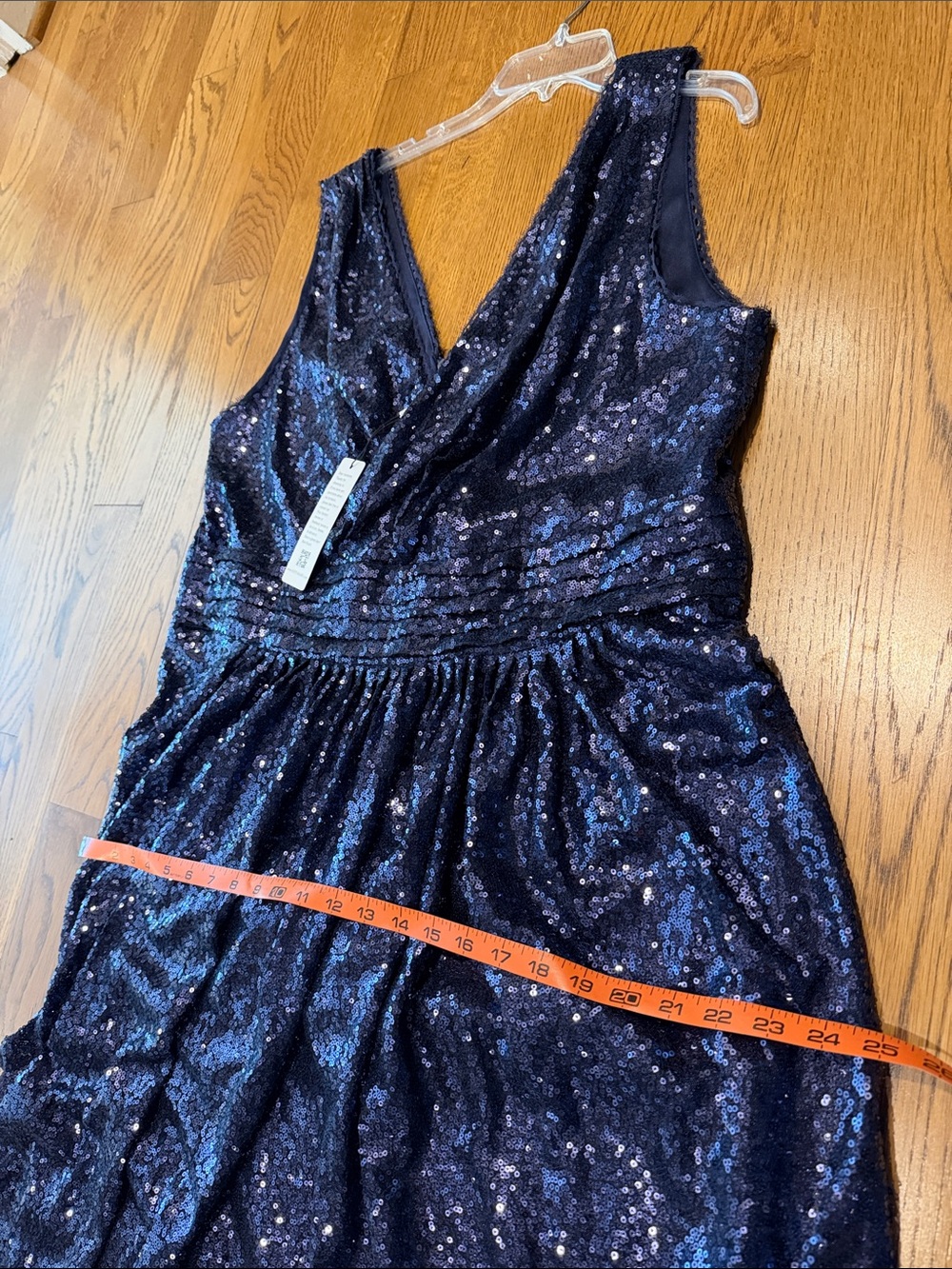 Kate Kasin Dark Blue Sequin Gown. Size 18W. New. - Picture 16 of 17